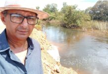 Vereador Romivaldo Martins comemora a recuperação de estrada em Lagoa da Confusão