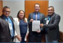Vereadores Napoleão Dionísio, Norah Carmem e Bitom buscam em Brasília recursos para Lagoa da Confusão