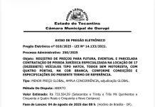 Publicação de Pregão Eletrônico